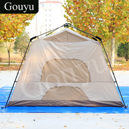 Gouyu戶外露營屋脊13自動帳篷可攜式速開厚塗銀防曬兩室一廳帳篷