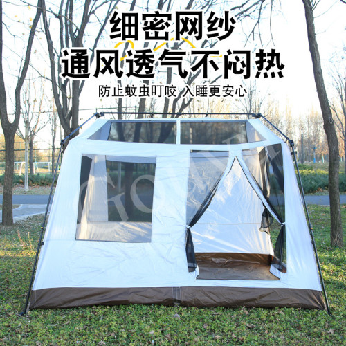 充氣帳篷戶外露營4.6平防雨保暖加厚野營過夜全套裝備牛津布