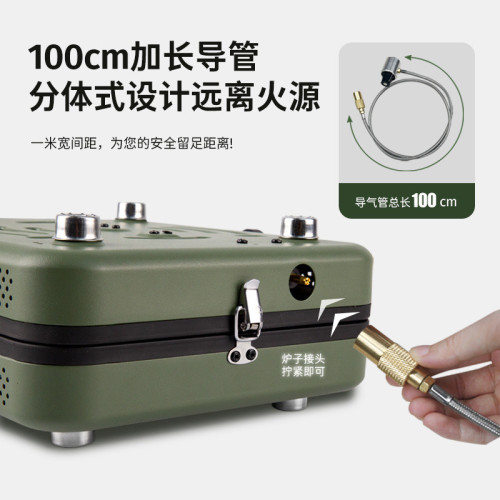 可攜式雙頭卡式爐折曡新款戶外卡式爐露營野餐雙灶爐具
