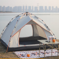 雙層帳篷戶外全自動速開露營可折曡防曬沙灘遮陽可攜式