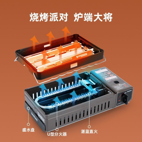 可攜式燒烤爐三合一多功能家庭家用戶外野炊烤肉烤串烤盤氣爐