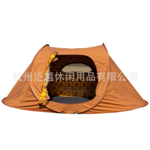 中東鋼絲船型帳篷折曡可攜式棉布帳篷全自動一秒速開手拋帳篷