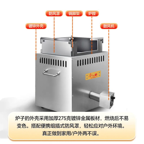 新品柴火灶家用可攜式柴火爐新型方形爐具猛火灶戶外野炊爐燒木柴