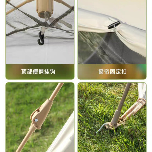戶外全自動露營帳篷防曬銀膠黑膠天幕速開防雨裝備透氣一室一廳帳