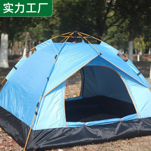  速開帳篷戶外2-3人拋開露營防雨防曬野營情侶帳篷家庭露營