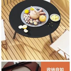 鵬甯戶外燒烤爐圍爐煮茶炭火桌家用無煙燒烤可攜式折曡燒烤