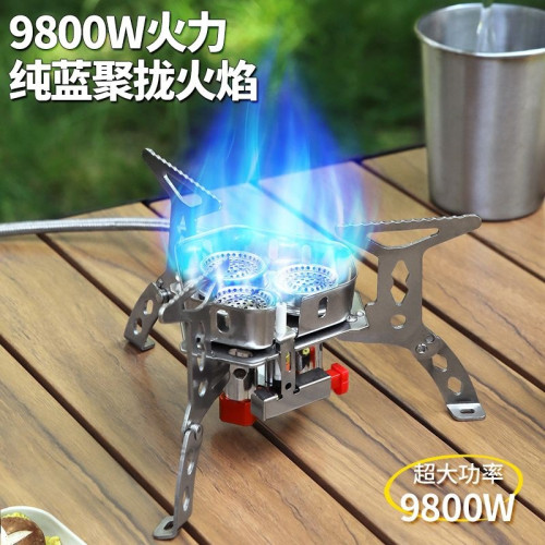 戶外爐頭爐具分體式野營氣爐可攜式野餐扁氣爐具電子打火爐頭