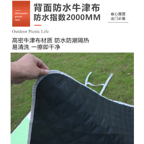 藝術畫超音波野餐墊加厚可攜式戶外用品露營帳篷沙灘墊防水防沙防潮