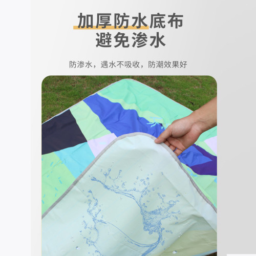 藝術畫牛津布野餐墊加厚可攜式戶外用品露營帳篷沙灘墊防水防沙防潮