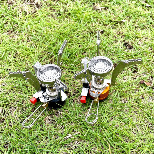 戶外爐頭野炊野營爐具一體式迷你爐頭帶電子打火丁烷瓦斯爐迷你爐