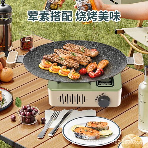 戶外露營三芯卡式爐可攜式收納瓦斯爐瓦斯爐防風爐具野餐火鍋爐灶