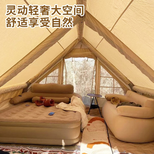 戶外冬季遊加厚防雨露營充氣帳篷戶外充氣小屋野外野營帳篷房