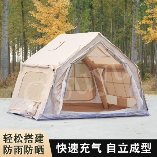 712平米充帳篷戶外露營牛津布折曡小屋防雨加厚野營過夜冬季保暖