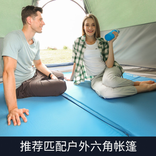 戶外充氣墊六角自動充氣墊加厚彈性棉充氣床野營露營戶外睡墊防潮