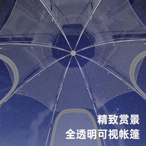 雙層透明星空帳篷戶外野營冬季庭院陽光房網紅泡泡屋農家樂餐飲