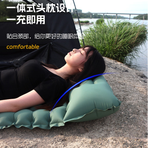 戶外充氣墊tpu超輕單人可攜式露營睡墊防潮墊腳踩按壓床墊