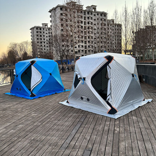 六角帳篷加厚冬季釣魚帳篷免搭建保暖防寒冰釣帳篷梯形窗帳篷