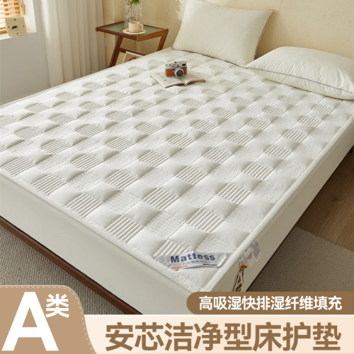 Antibacterial Anti-Mite All Cotton Mattress Protective Pad Thickened Soft Cushion Double Rental Dedicated For Home Cushion Thin Chest Pad Washable
