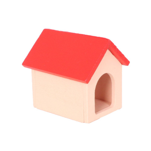 Dollhouse 娃娃屋微縮木質狗屋狗窩貓窩配件迷你場景模型裝飾diy