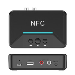 NFC藍牙接收器 藍牙5.0變壓器 無線音頻接收器 USB/RCA多輸出