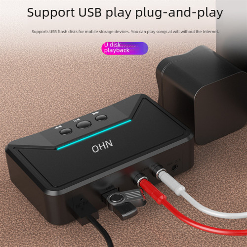 NFC藍牙接收器 藍牙5.0變壓器 無線音頻接收器 USB/RCA多輸出