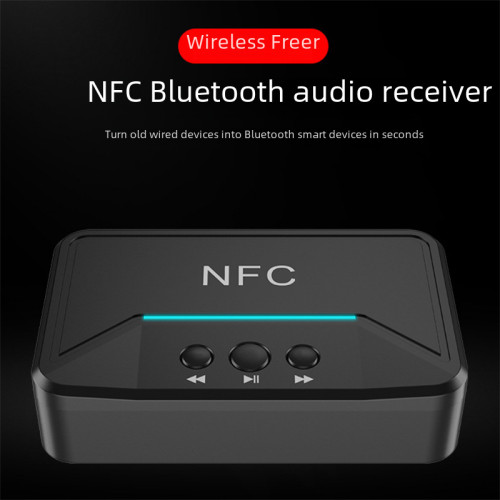NFC藍牙接收器 藍牙5.0變壓器 無線音頻接收器 USB/RCA多輸出
