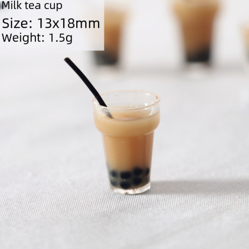 Dollhouse娃娃屋珍珠奶茶飲料吸琯杯創意仿真迷你微縮食玩模型OB1