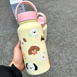 女生高顔值原創可愛水杯杯子保溫杯大容量學生304不鏽鋼可攜式