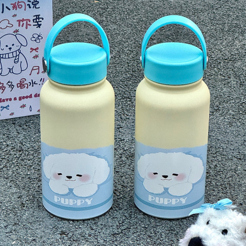 女生高顔值原創可愛水杯杯子保溫杯大容量學生304不鏽鋼可攜式