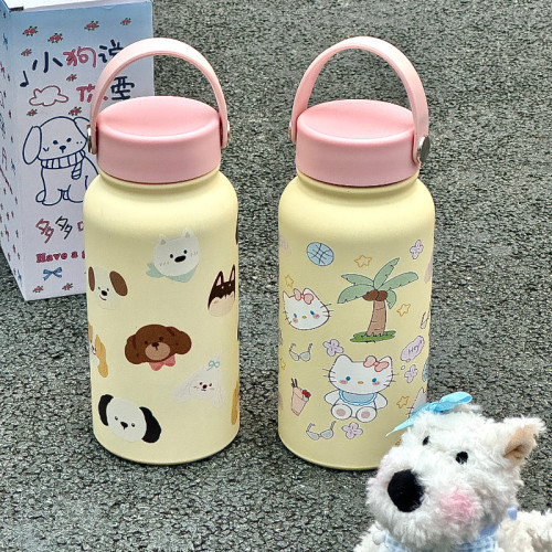 女生高顔值原創可愛水杯杯子保溫杯大容量學生304不鏽鋼可攜式