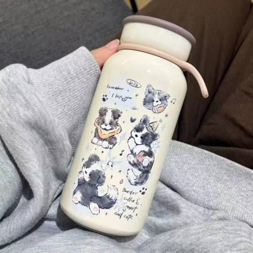 保溫杯316不鏽鋼牛奶杯女生高顔值可攜式包包杯子卡通學生情侶水瓶