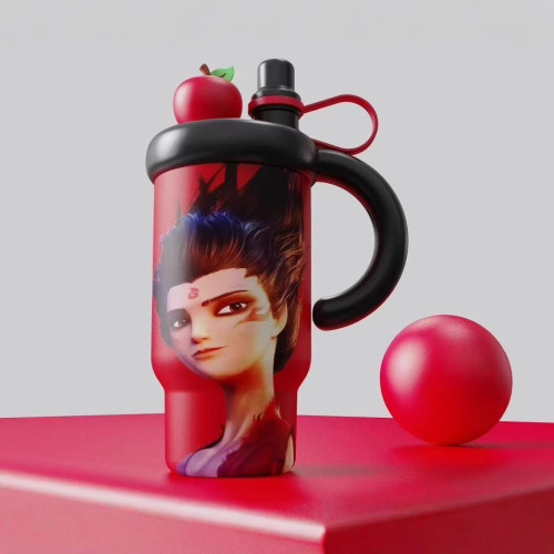 哪吒閙海保溫杯316不鏽鋼卡通兒童學生可攜式可愛高顔值水杯杯子