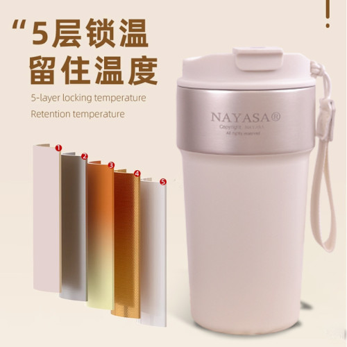 家用新款水杯316不鏽鋼保溫杯可攜式隨行杯子禮品高顔值咖啡杯