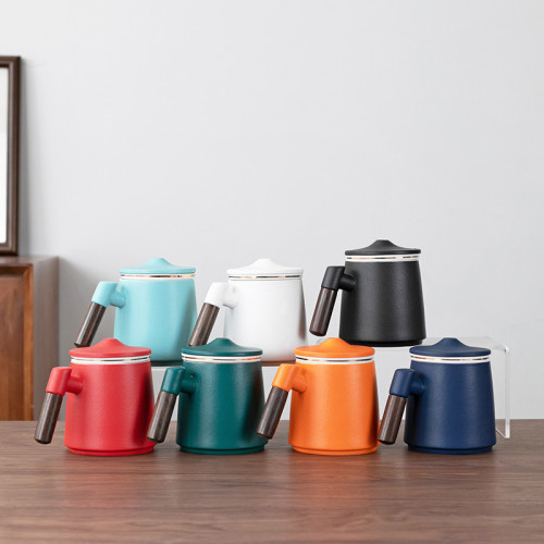 茶水分離杯茶杯陶瓷杯子高顔值泡茶杯辦公馬克杯帶蓋節慶伴手禮 茶水分離杯茶杯陶瓷杯子高顔值泡茶杯辦公馬克杯帶蓋節慶伴手禮