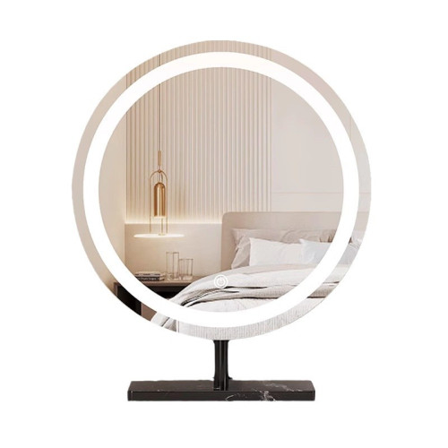 輕奢led帶燈化妝鏡桌上型桌面梳妝台宿舍臥室補光充電可旋轉大鏡子 輕奢led帶燈化妝鏡桌上型桌面梳妝台宿舍臥室補光充電可旋轉大鏡子