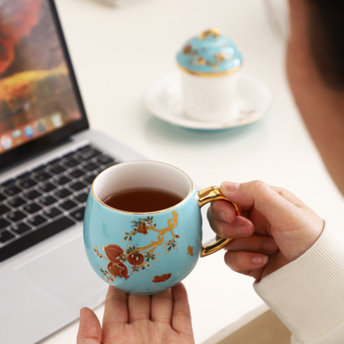精緻泡茶杯女生高顔值辦公室茶水分離高檔過濾杯子個人專用伴手禮