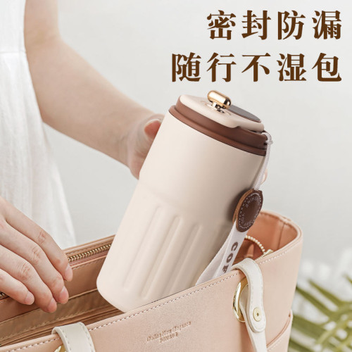 高顔值爆款316不鏽鋼禮品咖啡保溫杯智能顯溫可攜式隨行伴手禮杯子