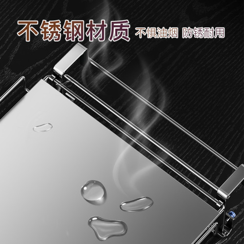 不鏽鋼可折曡廚房台面置物架 懸掛櫥櫃門桌板延展收納隔板輔助台