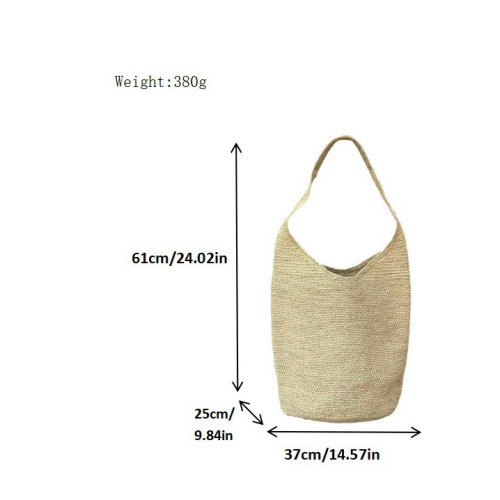 時尚拉菲草包單肩包高品質休閒包包編織包手工女大容量草編包女包