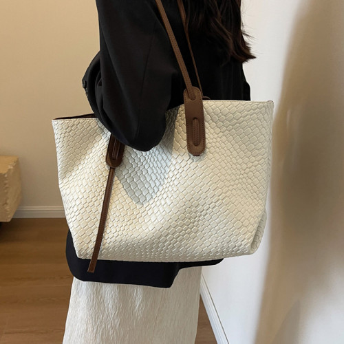 大容量編織包包女2025新款復古百搭單肩腋下包韓版手提托特包