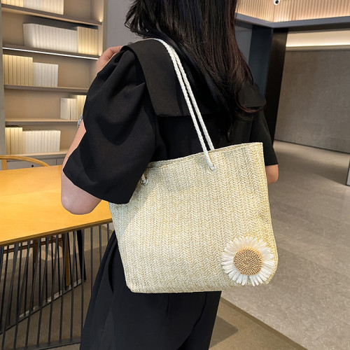 大容量編織包包女夏2024新款潮流時尚單肩腋下包休閒洋氣手提大包
