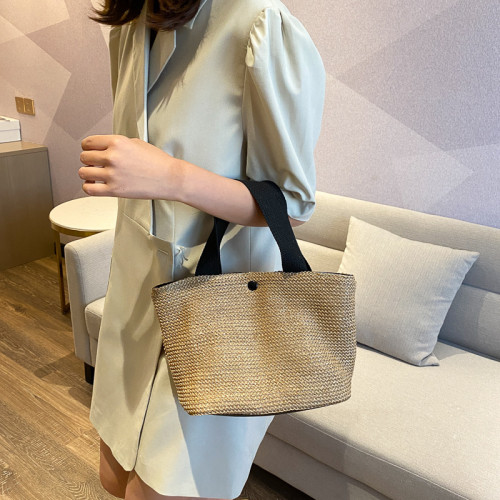 ins2020新款網紅海邊夏季沙灘度假時尚編織包復古手提包草編包女