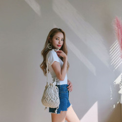 棉線包手工編織抽袋包百搭時尚休閒女包單肩包編織包抽袋包