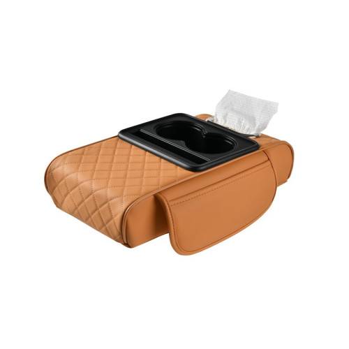 多功能汽車扶手箱墊增高墊車用中央扶手紙巾盒收納袋水杯架一體