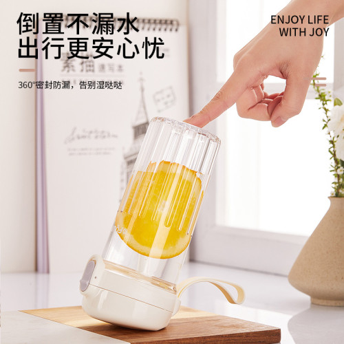 洛可彈蓋吸琯杯加厚透明塑膠杯耐高溫食品級簡約學生手提隨手杯