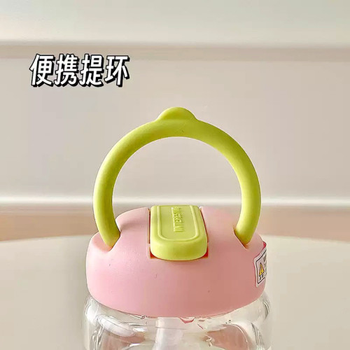 新款小巧玻璃杯女生可愛可攜式口袋水杯直飲耐高溫防漏吸琯杯禮品