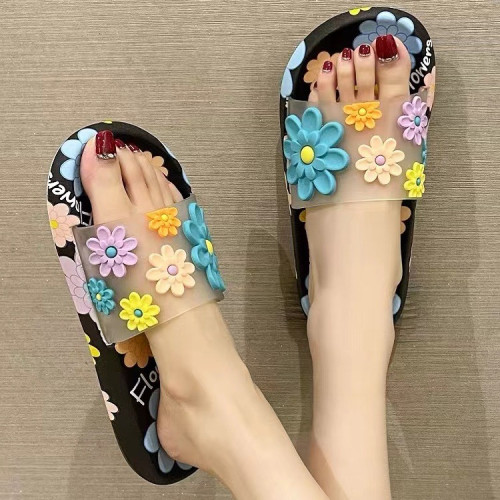 新款太陽花拖鞋女夏天室內防滑居家情侶軟底外穿軟底浴室內涼拖鞋