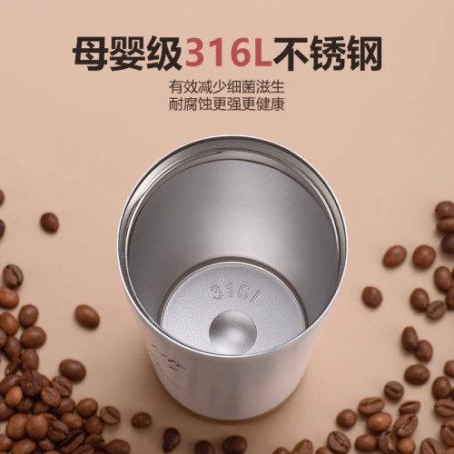 史努比咖啡杯保溫杯女高顔值316L不鏽鋼2024新款大容量吸琯水杯子