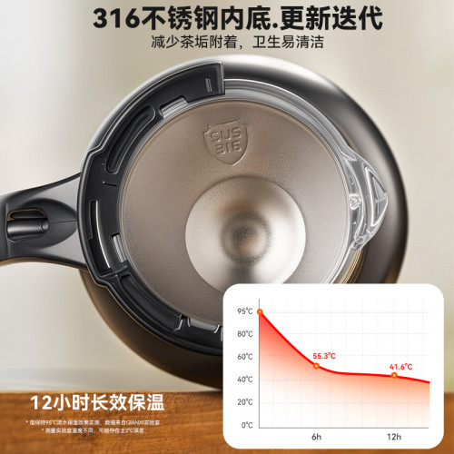 2024新款一鍵過濾泡茶飄逸杯廣告禮品辦公室茶水分離不鏽鋼保溫壺