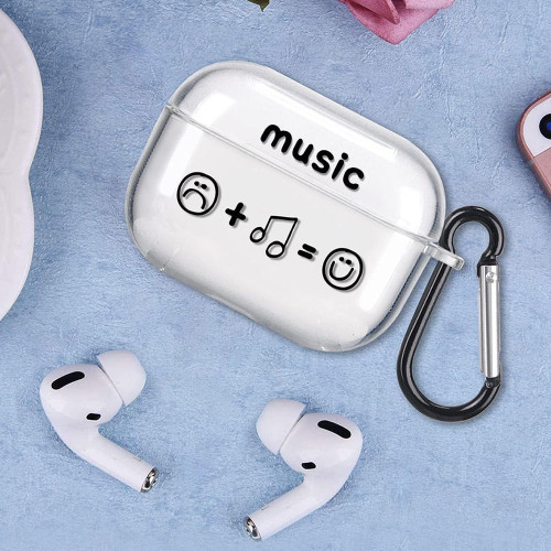新款AirPods4代2024款蘋果彩繪音符藍牙耳機套TPU透明3代軟殼pro2